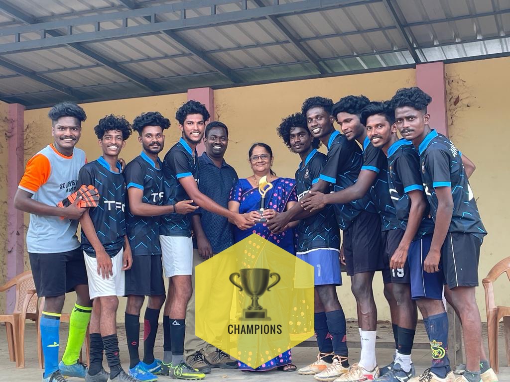 RED HOUSE ARE CHAMPIONS OF INTER HOUSE FOOTBALL COMPETITION.